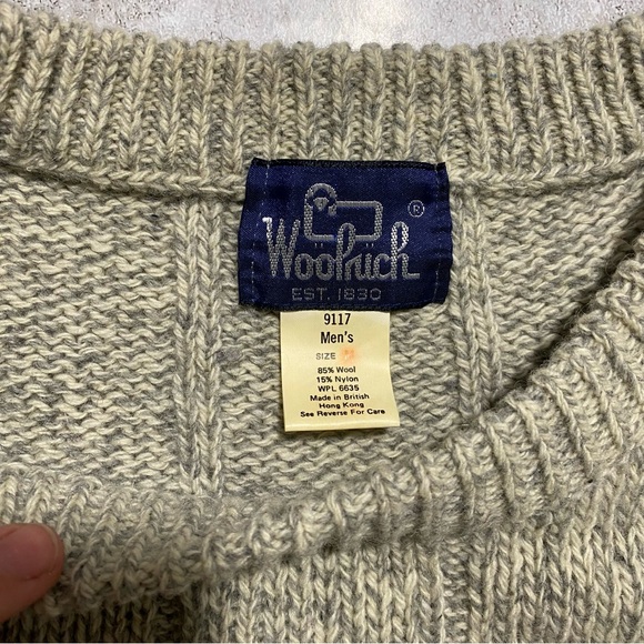 Vintage Woolrich Rare Striped Colorblock Wool Blend Sweater Men's Small Heritage - Picture 3 of 8